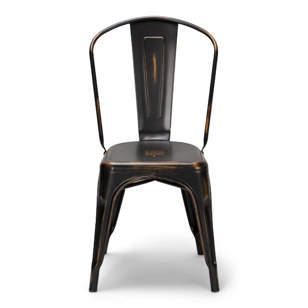 Titan Series™ Industrial Metal Chair, Distressed Bronze